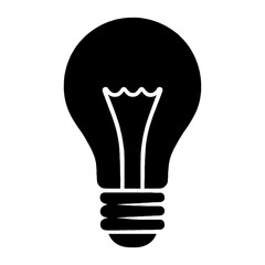 Classic Light Bulb Silhouette.