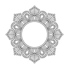 Whimsical Spiral Universe Mandala Coloring Book Page