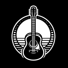 guitar and musical notes