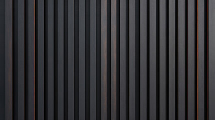 Obraz premium spaced minimalist black wooden vertical slats. Wooden planking / covering texture. Wooden planks background. 