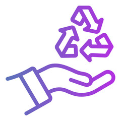 Fototapeta premium recycle Gradient icon