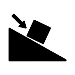 Inclined Plane with Sliding Block – Representation of Physics, Gravity, and Friction Forces