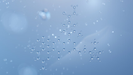 divarasib molecular structure, 3d model molecule, antineoplastic agents structural chemical formula view from a microscope
