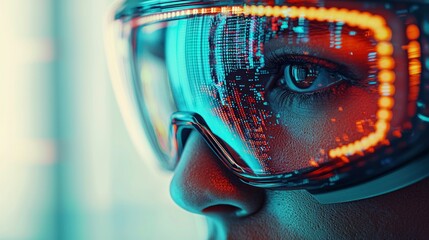 Future vision Smart glasses reflecting data