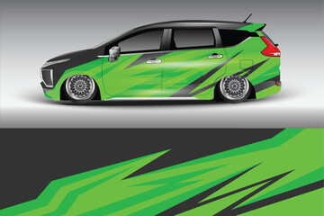 Green and black modified car with stylish design