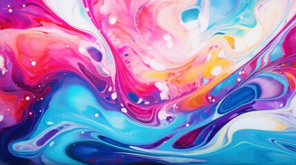 Fototapeta premium Abstract Liquid Marble Swirl with Colorful Modern Flowing Patterns and Vibrant Fluid Texture Design