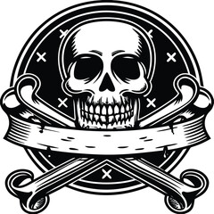 Fototapeta premium pirate skull and crossbones