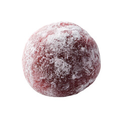 Fototapeta premium Snowy red bean mochi on white background