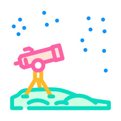 stargazing spring color icon vector illustration