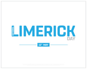 National Limerick day design on white background, Typographic Design of National Limerick day, Vector Design of National Limerick day, National Limerick day
