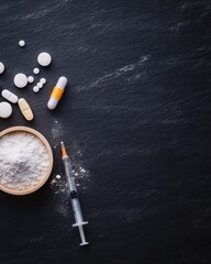 [Tabletop display for substance abuse] Pharmaceuticals & Self-Care: A Symbolic Mix of Medication & Wellness Essentials