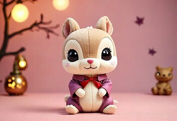 Chibi vampire squirrel, high quality