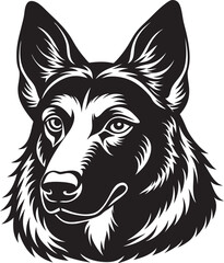 Dog Silhouette Vector, Pet Animal Clipart Design.