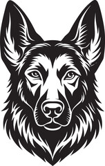 Dog Silhouette Vector, Pet Animal Clipart Design.