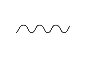 Curved black wire forming a wavy line with smooth bends in a minimalist style suitable for design use or artistic inspiration