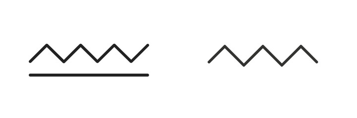 Distinctive line patterns showcasing various wave designs for graphic applications and artistic inspiration