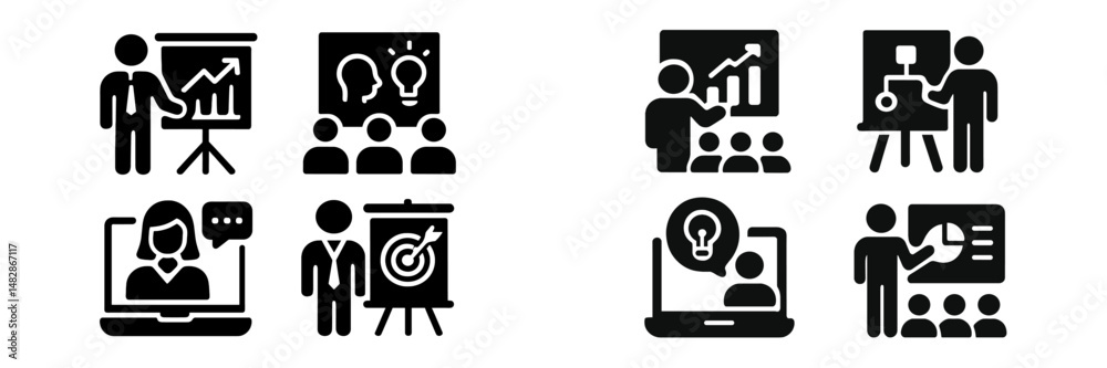 Poster engaging presentations in a business setting showcase effective communication and collaboration amon