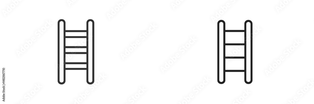 Leinwandbilder two simple ladder icons illustrating basic designs suitable for various applications in a minimalist