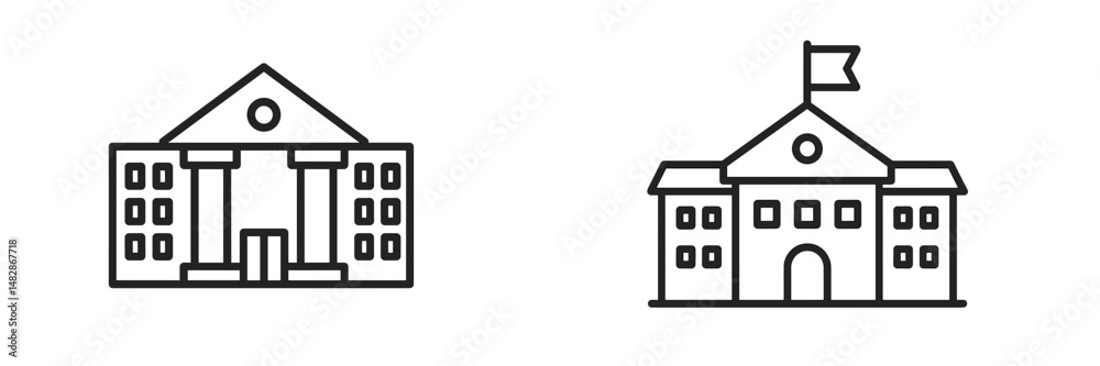 Fototapete two distinct building outlines represent the styles of modern and traditional architecture in a mini