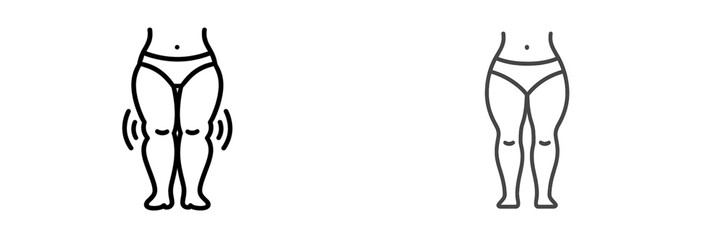 Illustration of legs in different styles showing various shapes and forms for fitness or health discussions