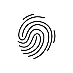 Fingerprints biometric verification icon
