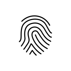 Fingerprints biometric verification icon