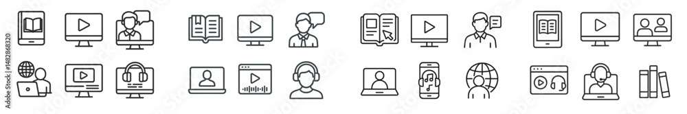 Aufkleber online learning tools and resources for students and educators in a digital classroom setup
