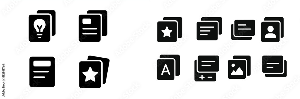 Leinwandbilder icons representing various types of documents and information in a digital interface design
