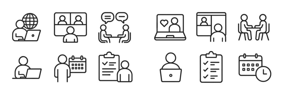 Online collaboration tools facilitate teamwork and communication during remote meetings and planning sessions in a digital workspace