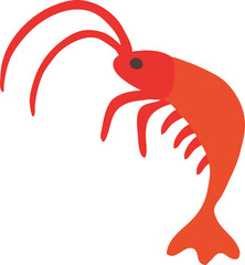 바다생물 새우 (일러스트)