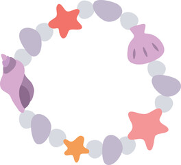 여름 바닷가 조개껍데기팔찌 (일러스트)