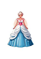 Fototapeta premium ball gown wedding dress, pink trim, yellow bodice, red lace, clover top.ball gown styles became more diverse, reflecting a wider range of tastes and influences. While traditional, voluminous ball gown