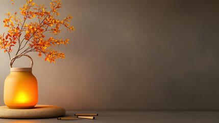 [Cozy Bonfire Toasting Warmth] Autumn Candle Ambiance: Cozy Woodland Scene with Seasonal Decor