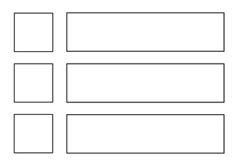 Blank storyboard or planning grid template with rectangular cells, ideal for project organization, scheduling, or creative layout design. Illustration