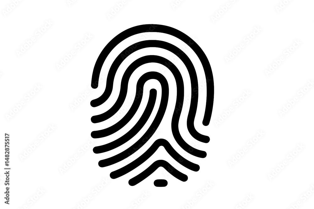 Poster unique fingerprint design showcasing intricate patterns and lines ideal for security and identity th