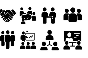 Diverse group of people engaging in collaboration and teamwork during a business meeting in a modern office environment