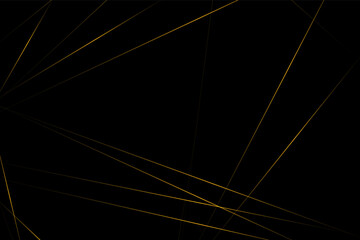 Fototapeta premium Abstract black with gold lines, triangles background modern design. Vector illustration EPS 10.