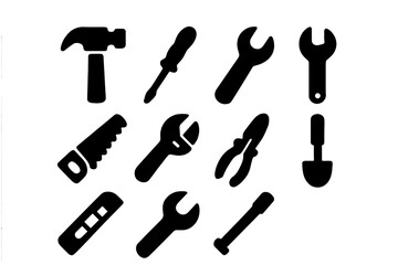 Various hand tools arranged in a grid showcasing essential items for home improvement and DIY projects