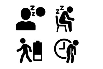 Signs of fatigue and low energy at a work environment during afternoon hours