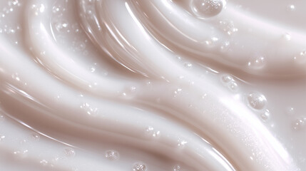 Creamy Swirls and Bubbles A Close-Up of Skincare Texture