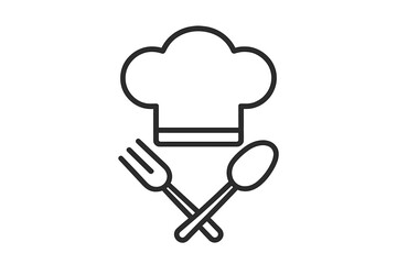 Chef hat and utensils symbolize culinary creativity in a kitchen setting