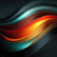 Abstract paper waves in vibrant colors