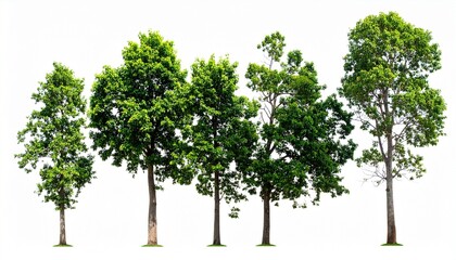 Group of tree isolated on white