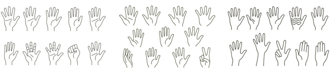 Hands expressing different gestures and meanings during a creative communication workshop