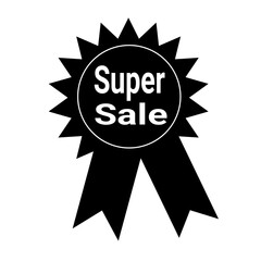 Super Sale Award Badge Announcing Huge Discounts and Unbeatable Offers on Products and Services