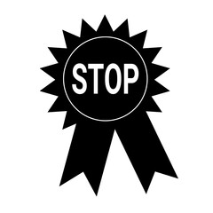 Stop Sign Badge High-Resolution Vector Graphic for Warning, Prohibition, and Safety Designs