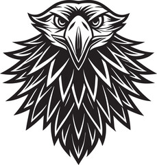Minimalist eagle head silhouette vector in black, great for cutting machines like Cricut or Silhouette, Wildlife Silhouette Vector.