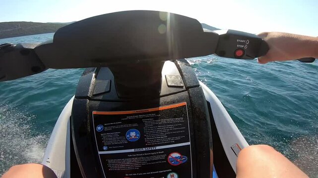 Extreme POV Jet Ski Ride on the Open Sea