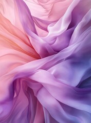 Obraz premium Ethereal Flow of Silk Fabric in Soft Pastel Shades and Textures