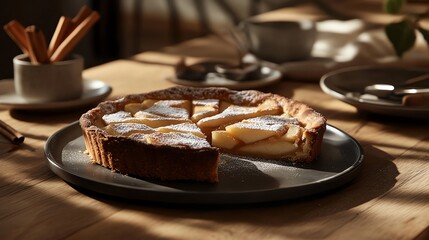 Delicious Apple Tart: A Realistic Food Photography Image